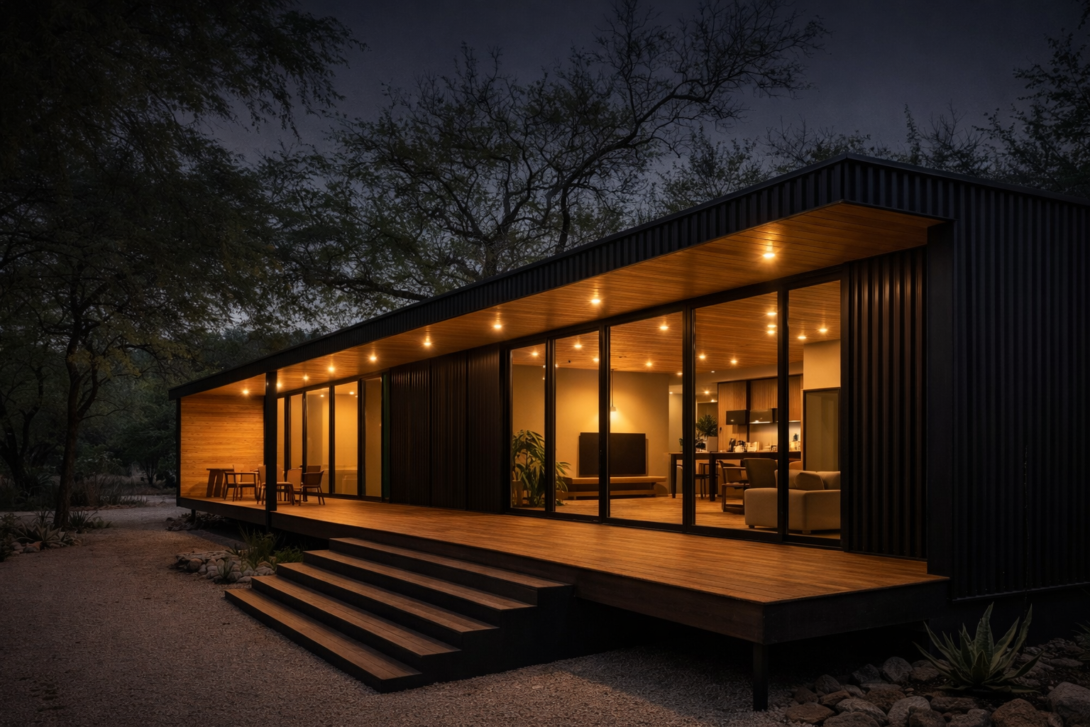 Suite exterior nocturna